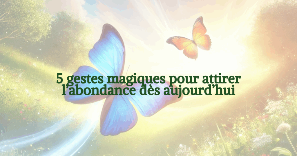 5 gestes magiques pour attirer l'abondance dès aujourd'hui