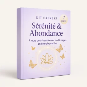 Kit Express Sérénité & Abondance – programme bien-être 7 jours avec papillons et lotus doré.