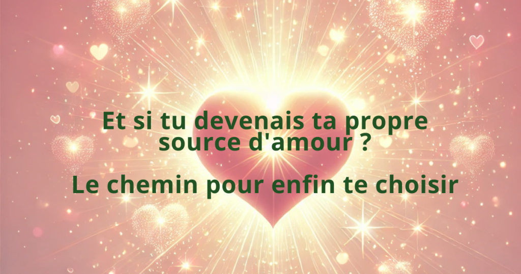 Cœur rayonnant de lumière douce illustrant l'amour de soi et la bienveillance